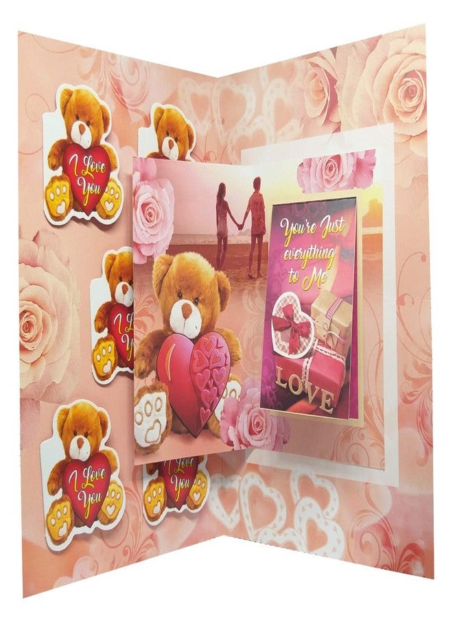 Natali Traders Best Gift for Girlfriend, Wife - Greeting Card, Red Rose Flower and Love Showpiece Box - Valentine Day Love Gift - Image 4